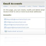 Email account management
